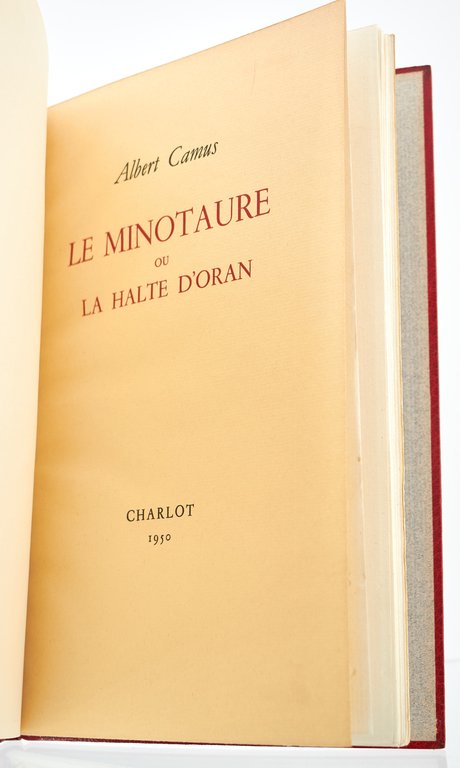 Le minotaure ou la halte d'Oran