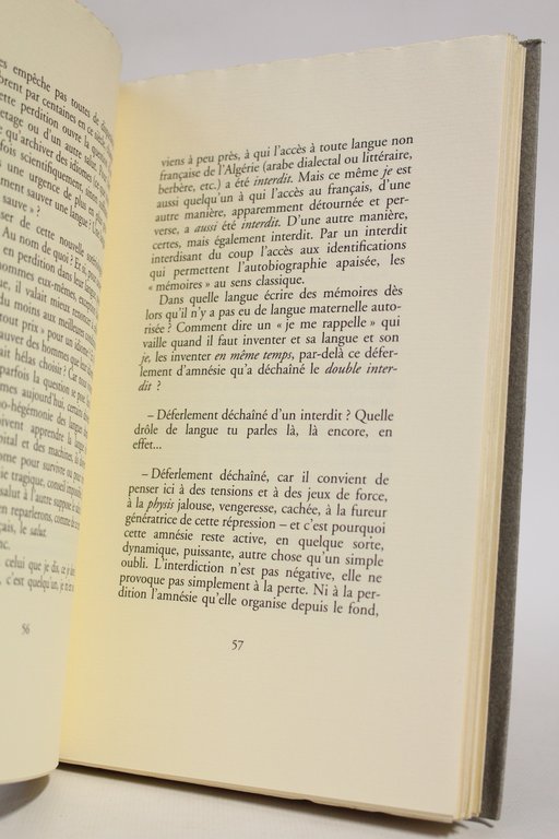 Le monolinguisme de l'autre