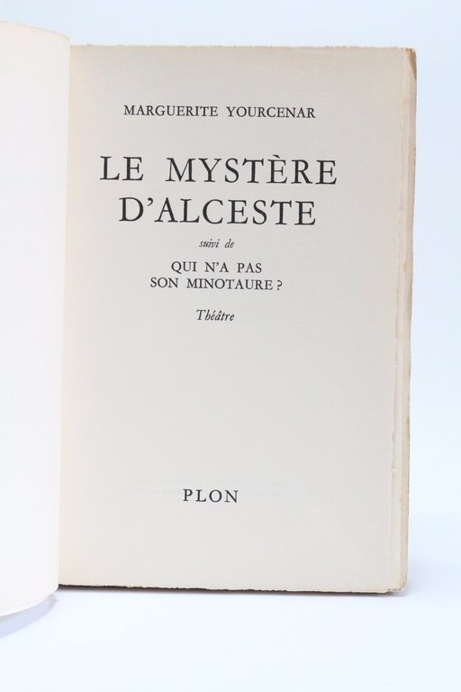 Le mystère d'Alceste ou qui n'a pas son minotaure?