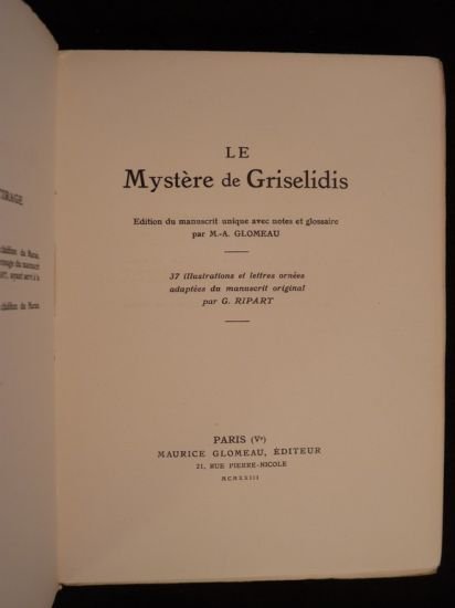 Le mystère de Griselidis