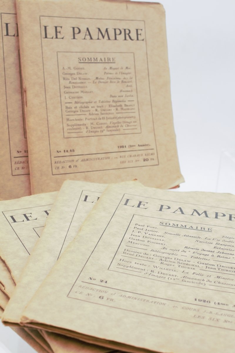 Le Pampre. Collection complète de la revue "Le Pampre" du …