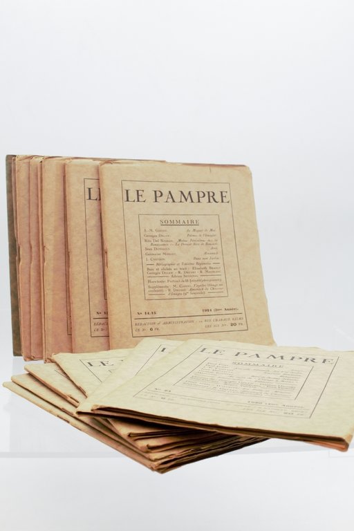 Le Pampre. Collection complète de la revue "Le Pampre" du …