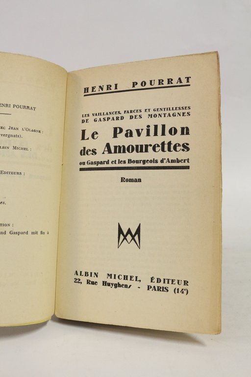 Le pavillon des amourettes ou Gaspard et les bourgeois d'Ambert