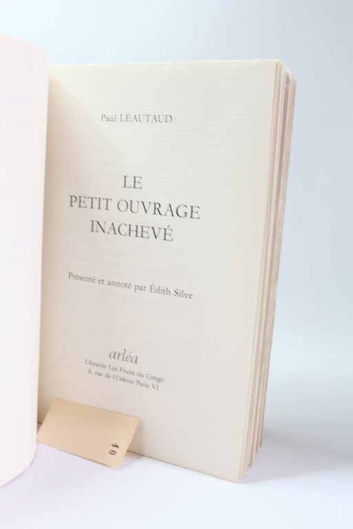 Le petit ouvrage inachevé