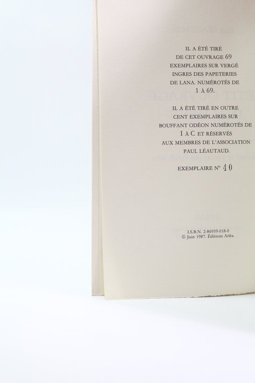 Le petit ouvrage inachevé