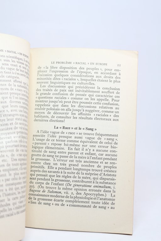 Le problème racial en Europe