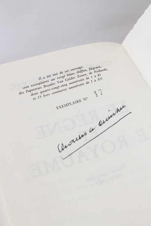 Le règne et le royaume, poèmes