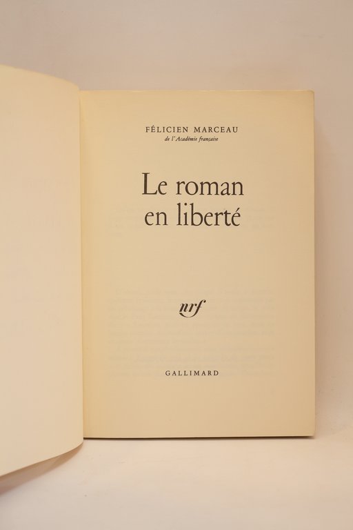 Le roman en liberté