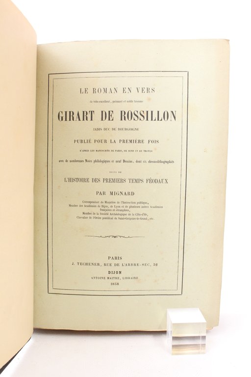Le roman en vers de très-excellent, puissant et noble homme …
