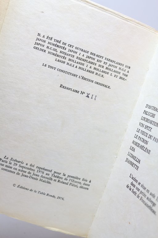 Le scénario