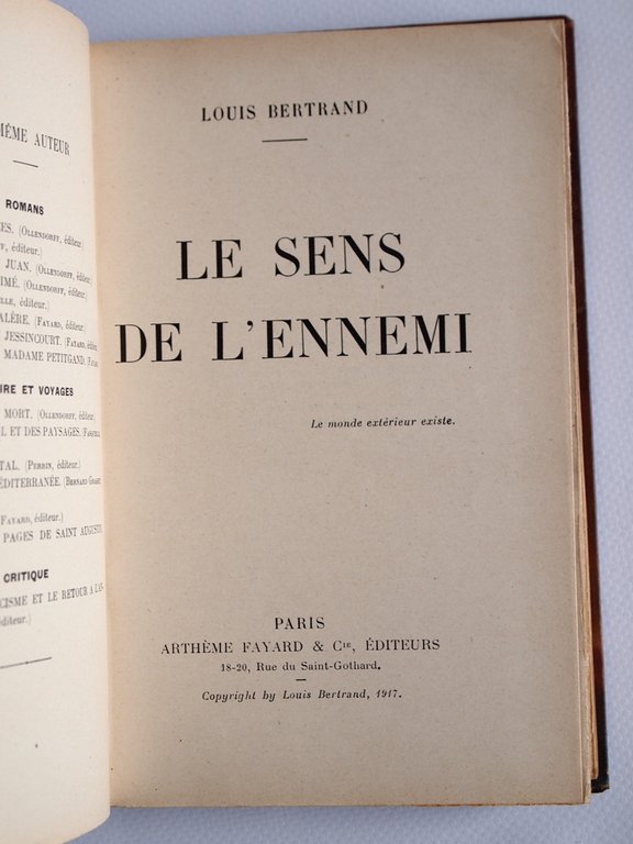 Le sens de l'ennemi