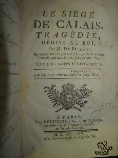 Le Siège de Calais [avec] Le Comte de Warwik [avec] …