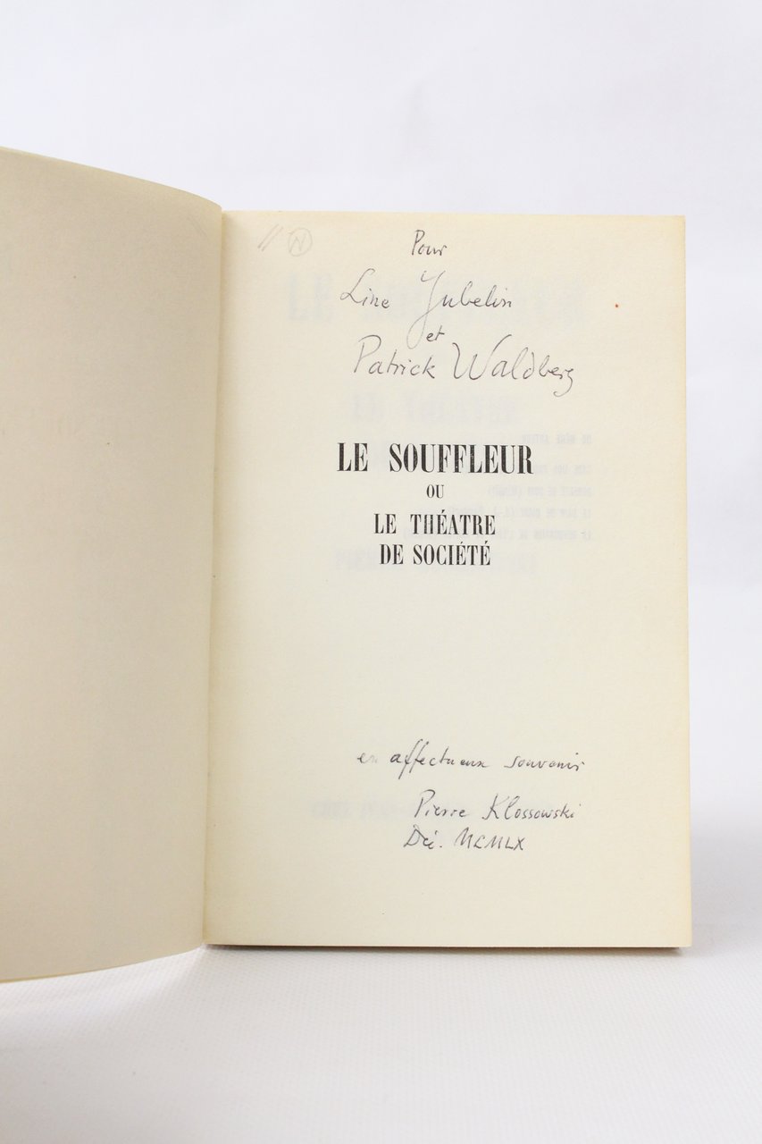 Le souffleur ou le théâtre de société