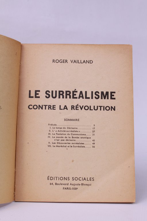 Le surréalisme contre la révolution