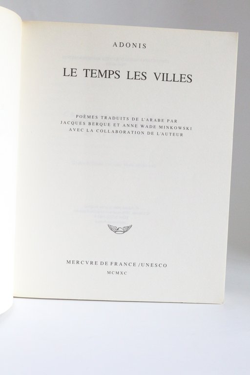 Le temps des villes