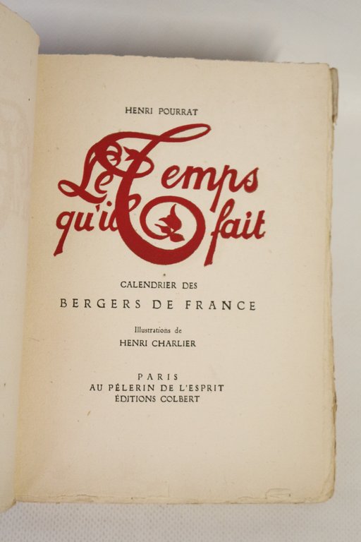 Le temps qu'il fait. Calendrier des bergers de France