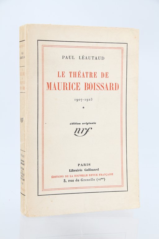 Le théâtre de Maurice Boissard 1907-1923