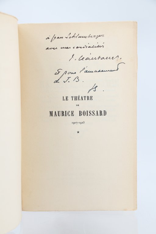 Le théâtre de Maurice Boissard 1907-1923