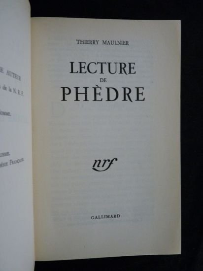 Lecture de Phèdre