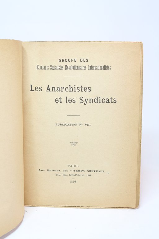 Les anarchistes et les syndicats