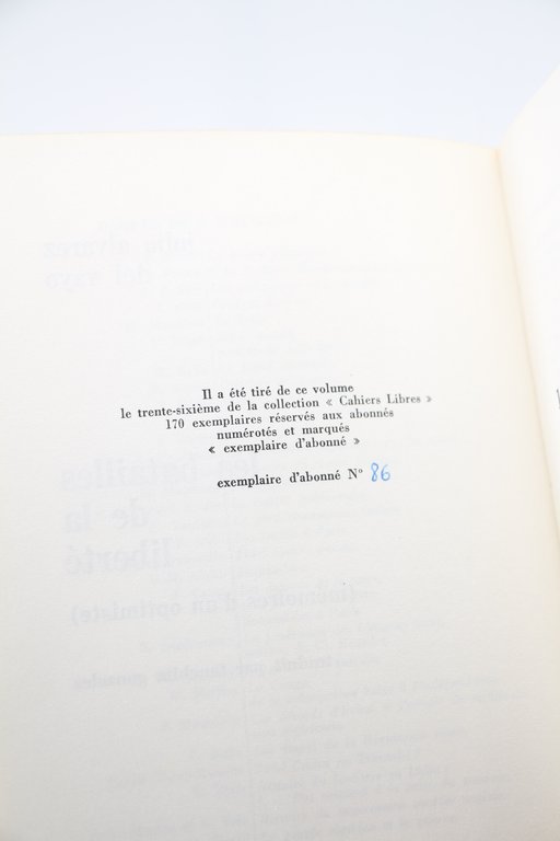 Les Batailles de la Liberté (Mémoires d'un Optimiste)