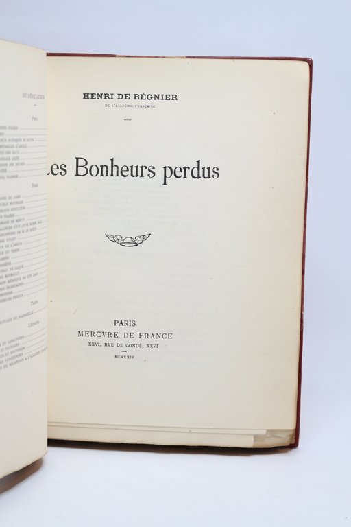 Les bonheurs perdus