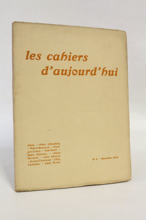 Les cahiers d'aujourd'hui N° 8