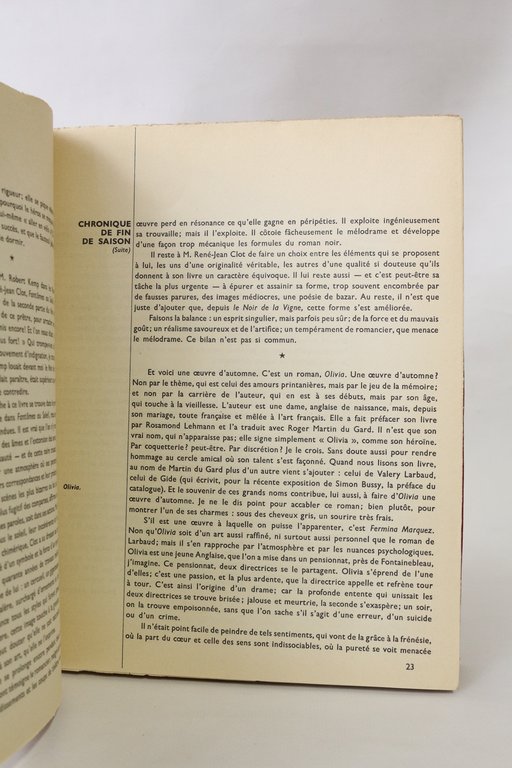 Les cahiers de la pléiade. Automne 1949