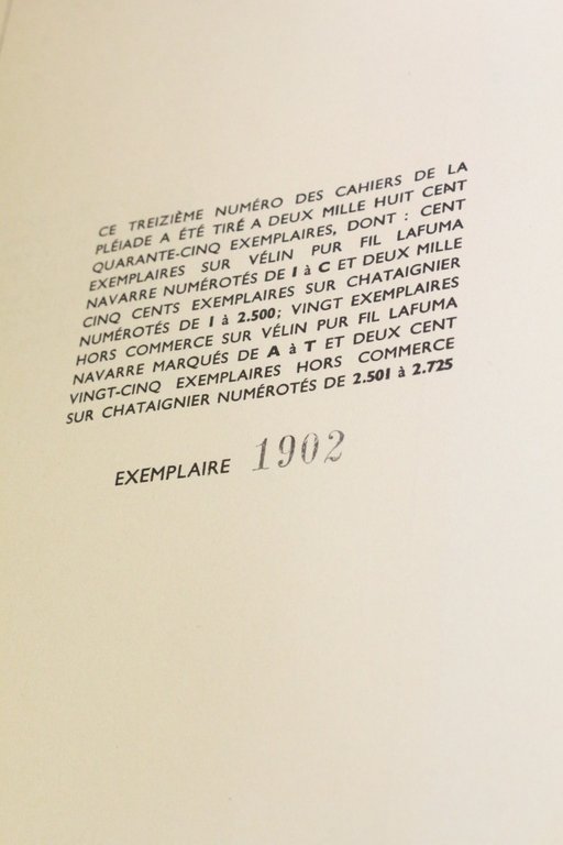 Les cahiers de la pléiade. Automne 1951 - Printemps 1952