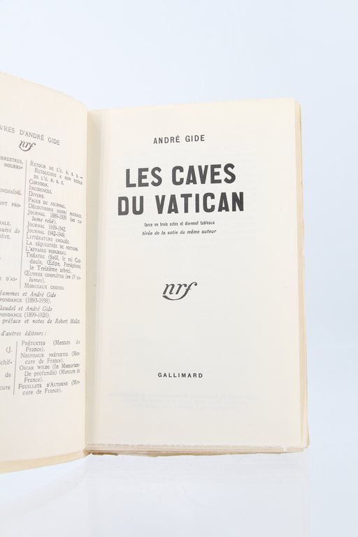 Les caves du Vatican, farce en trois actes et dix-neuf …