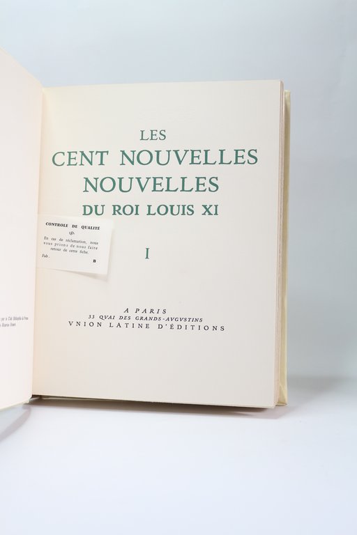 Les cent nouvelles nouvelles du Roi Louis XI