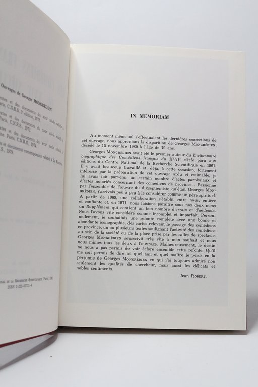 Les comédiens français du XVIIème siècle. Dictionnaire biographique