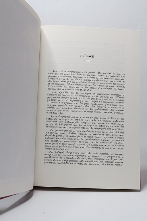 Les comédiens français du XVIIème siècle. Dictionnaire biographique