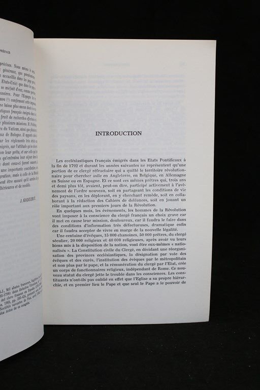 Les ecclésiastiques français émigrés ou déportés dans l'état pontifical 1792-1800