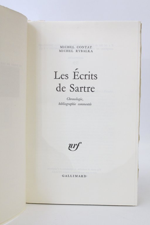 Les écrits de Sartre. Chronologie. Bibliographie commentée