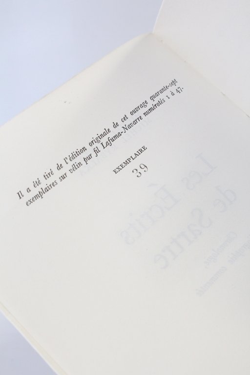 Les écrits de Sartre. Chronologie. Bibliographie commentée