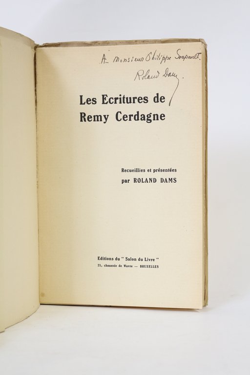 Les écritures de Rémy Cerdagne