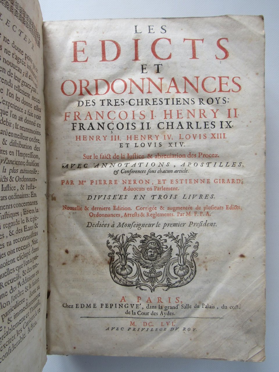 Les edicts et ordonnances des tres-chrestien roys François I. Henri …