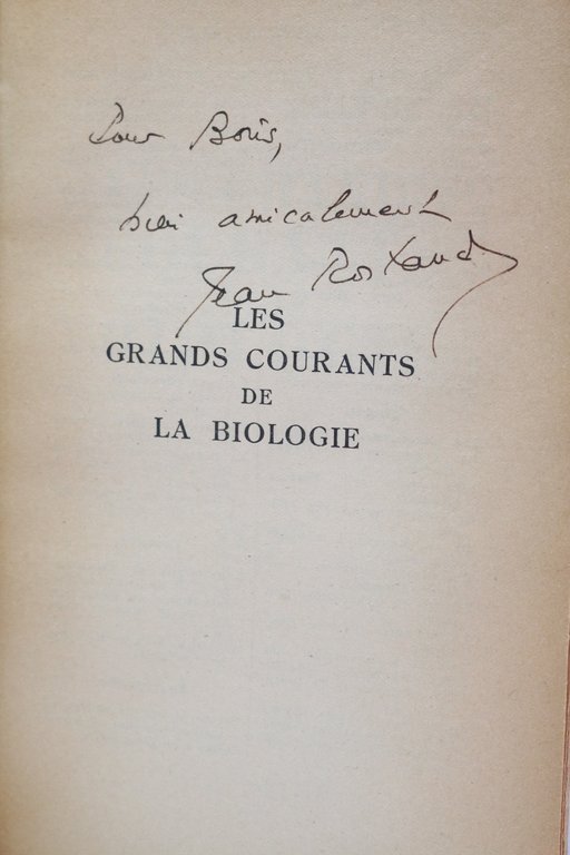 Les grands courants de la biologie