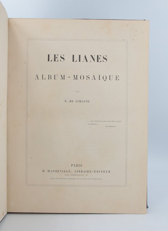 Les lianes. Album mosaïque