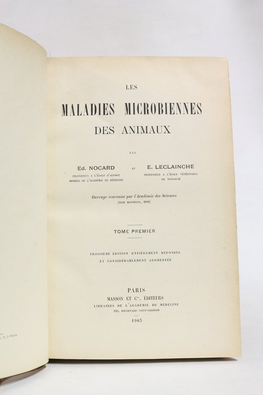 Les maladies microbiennes des animaux