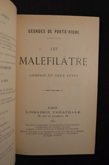 Les Malefilâtre. - Bonheur manqué. - Quelques vers d'autrefois