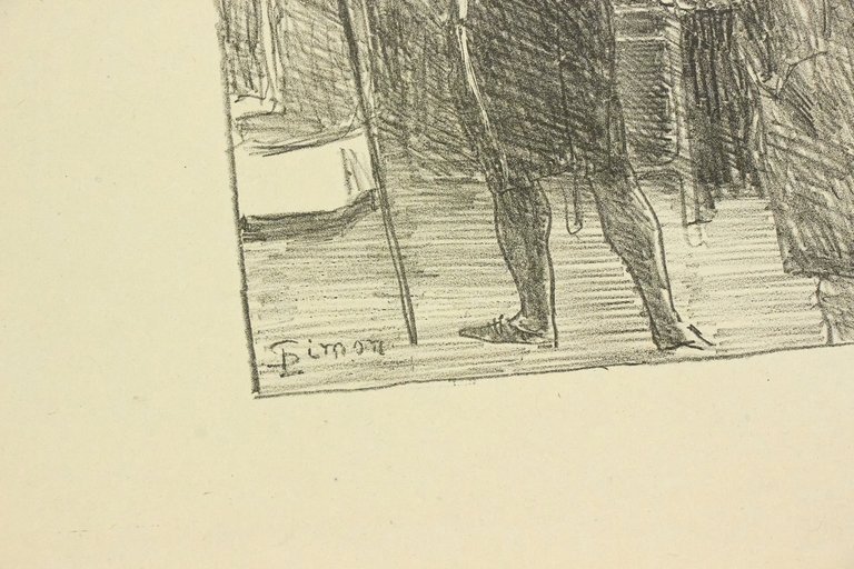 "Les marguilliers" - Lithographie originale sur Chine - L'Estampe Moderne