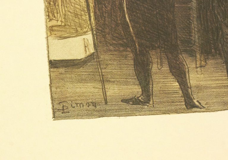 "Les marguilliers" - Lithographie originale sur Japon - L'Estampe Moderne