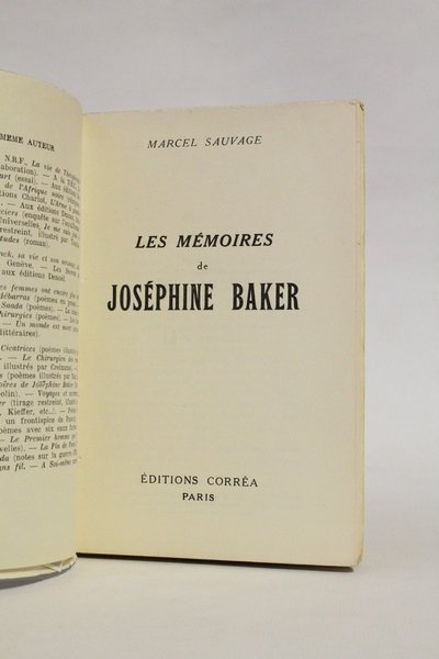 Les mémoires de Joséphine Baker recueillis et adaptés par Marcel …