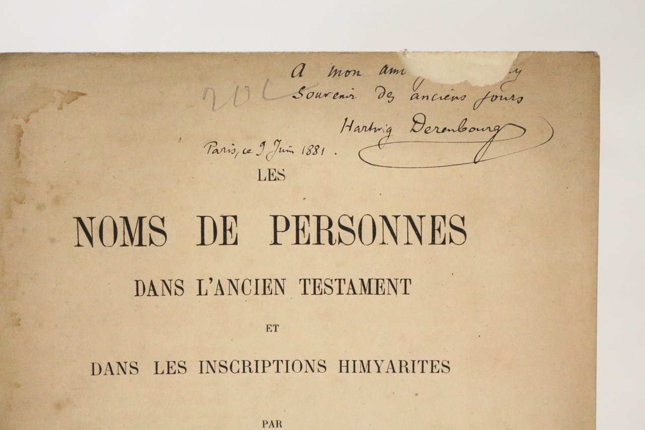 Les noms de personnes dans l'Ancien Testament et dans les …