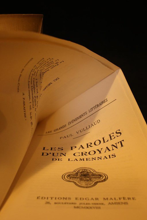 Les "Paroles d'un croyant" de Lamennais