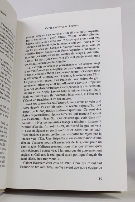 Les pendules à l'heure. A l'ombre des grandes têtes molles …