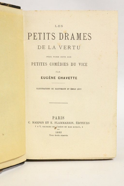 Les petits drames de la vertu