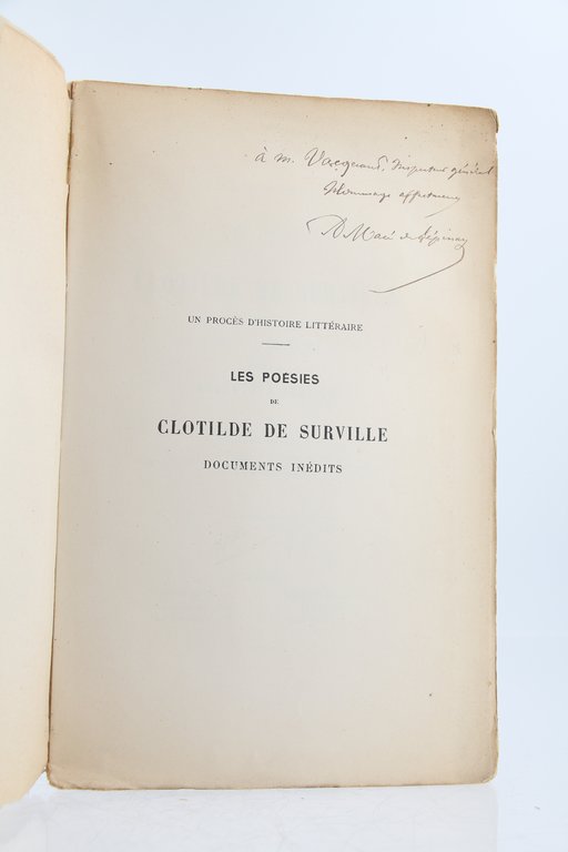 Les poésies de Clotilde de Surville, étude nouvelles suivies de …